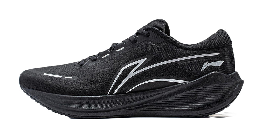 LiNing Wave V2 Shock Absorbers Slip Resistant Abrasion Resistant Low top Running Shoes Men's Black 