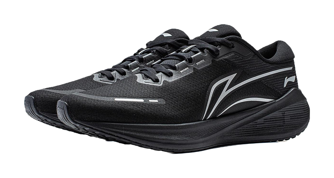 LiNing Wave V2 Shock Absorbers Slip Resistant Abrasion Resistant Low top Running Shoes Men's Black 