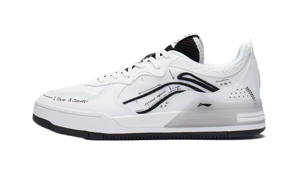 LiNing Wei Wu V1 Slip Resistant, Abrasion Resistant, Lightweight Low top Skateboard Shoes Men's White Black 