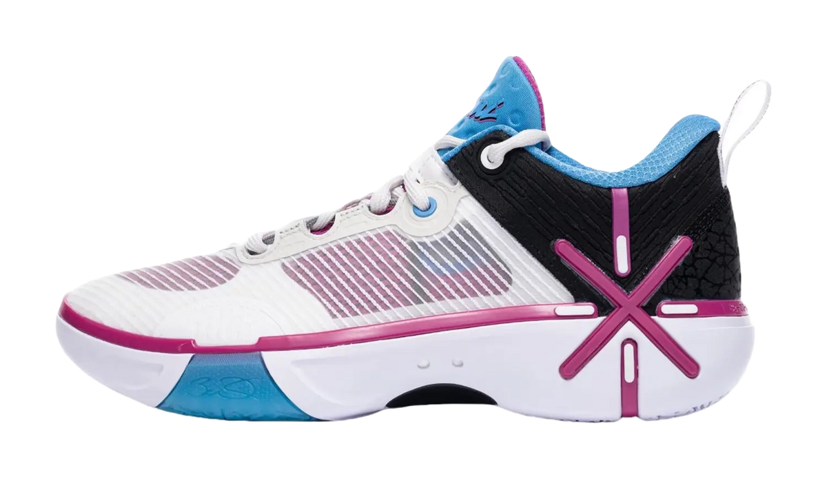 LiNing Wode Phantom 6 Abrasion Resistant Height Increasing Low top Basketball Shoes Mens White Black  vjsneaker.com