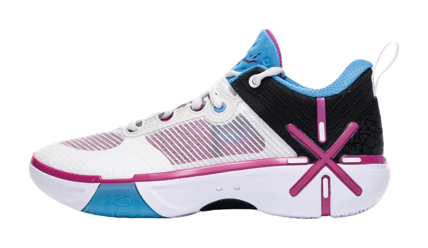 LiNing Wode Phantom 6 Abrasion Resistant Height Increasing Low top Basketball Shoes Mens White Black  vjsneaker.com