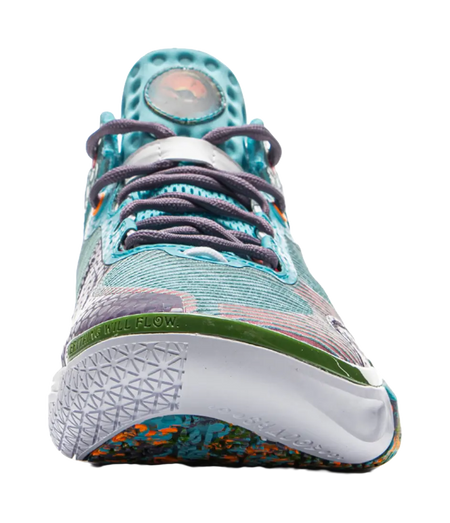 LiNing Wode Phantom 6 Anti Slip Wear Resistant Low Top Basketball Shoes Mens Blue Green  vjsneaker.com