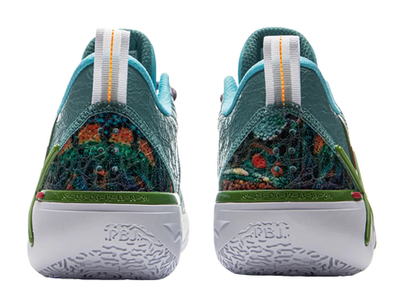 LiNing Wode Phantom 6 Anti Slip Wear Resistant Low Top Basketball Shoes Mens Blue Green  vjsneaker.com