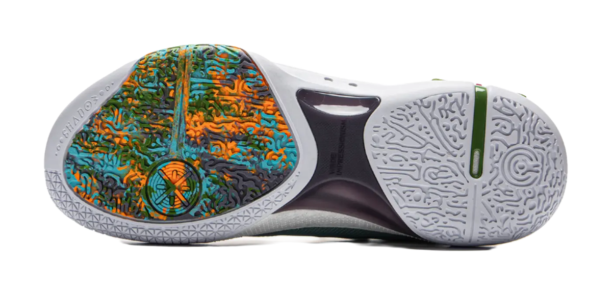 LiNing Wode Phantom 6 Anti Slip Wear Resistant Low Top Basketball Shoes Mens Blue Green  vjsneaker.com