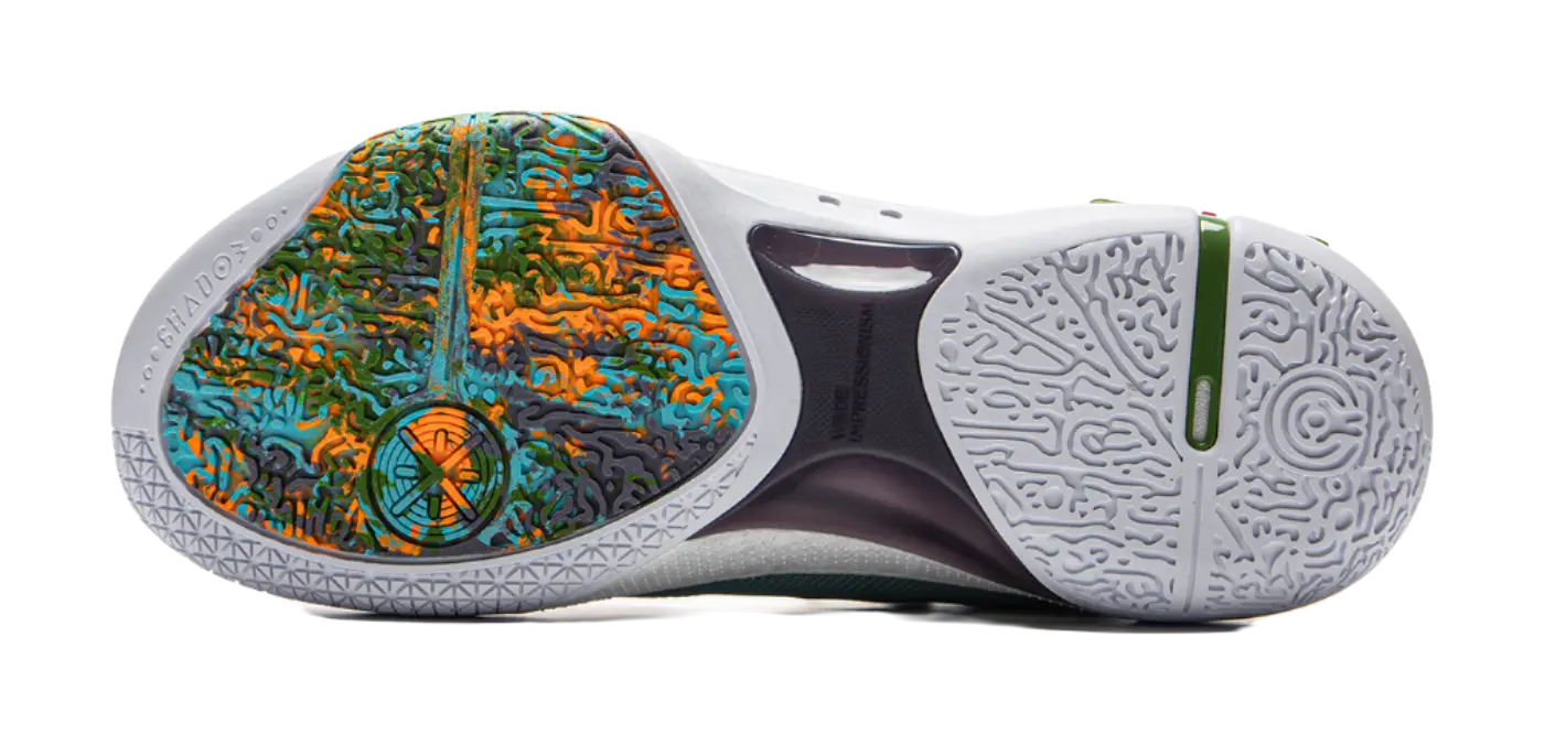 LiNing Wode Phantom 6 Anti Slip Wear Resistant Low Top Basketball Shoes Mens Blue Green  vjsneaker.com