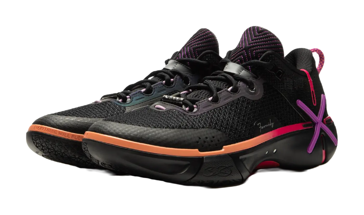 LiNing Wode Phantom 6 Cushioning Anti-Slip And Wear-Resistant Lightweight Rebound Low-Top Basketball Shoes Mens Black  vjsneaker.com