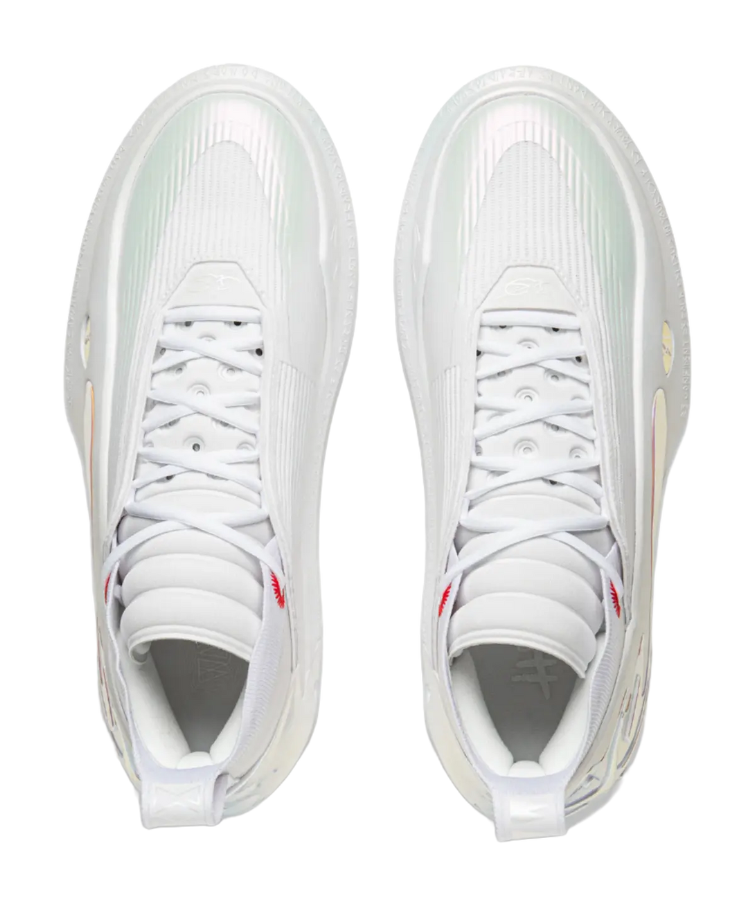 LiNing Wow11 Cushioning Abrasion Resistant Lightweight Rebound Mid top Basketball Shoes Mens White 