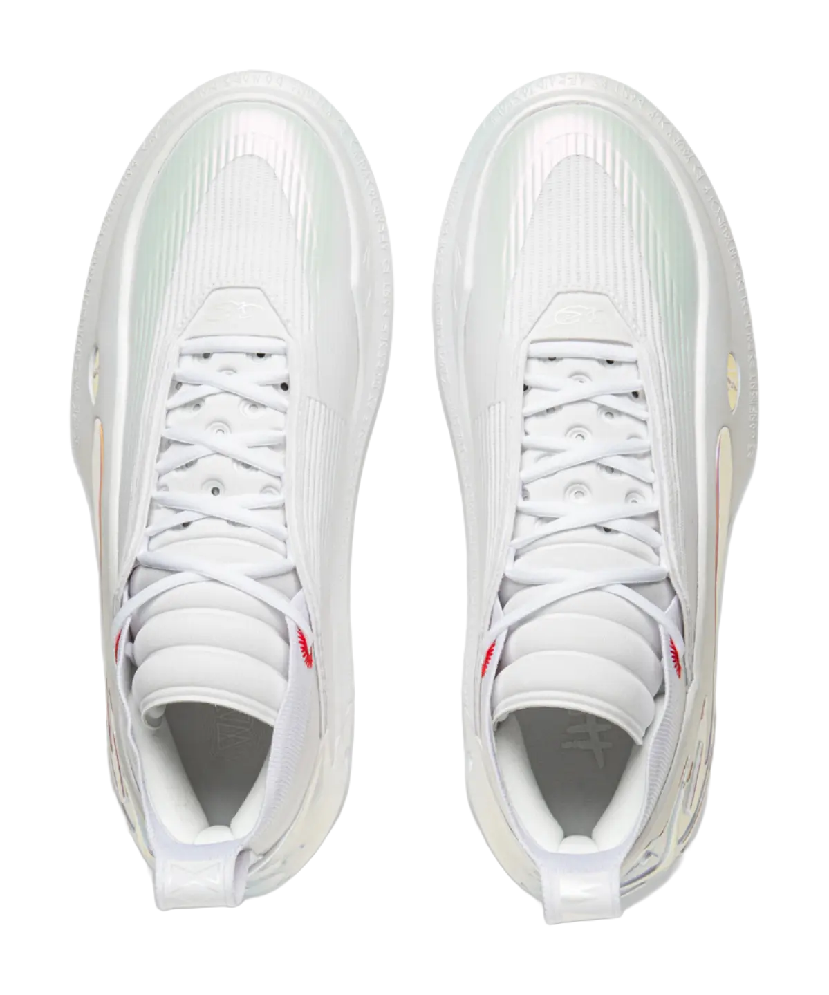 LiNing Wow11 Cushioning Abrasion Resistant Lightweight Rebound Mid top Basketball Shoes Mens White 