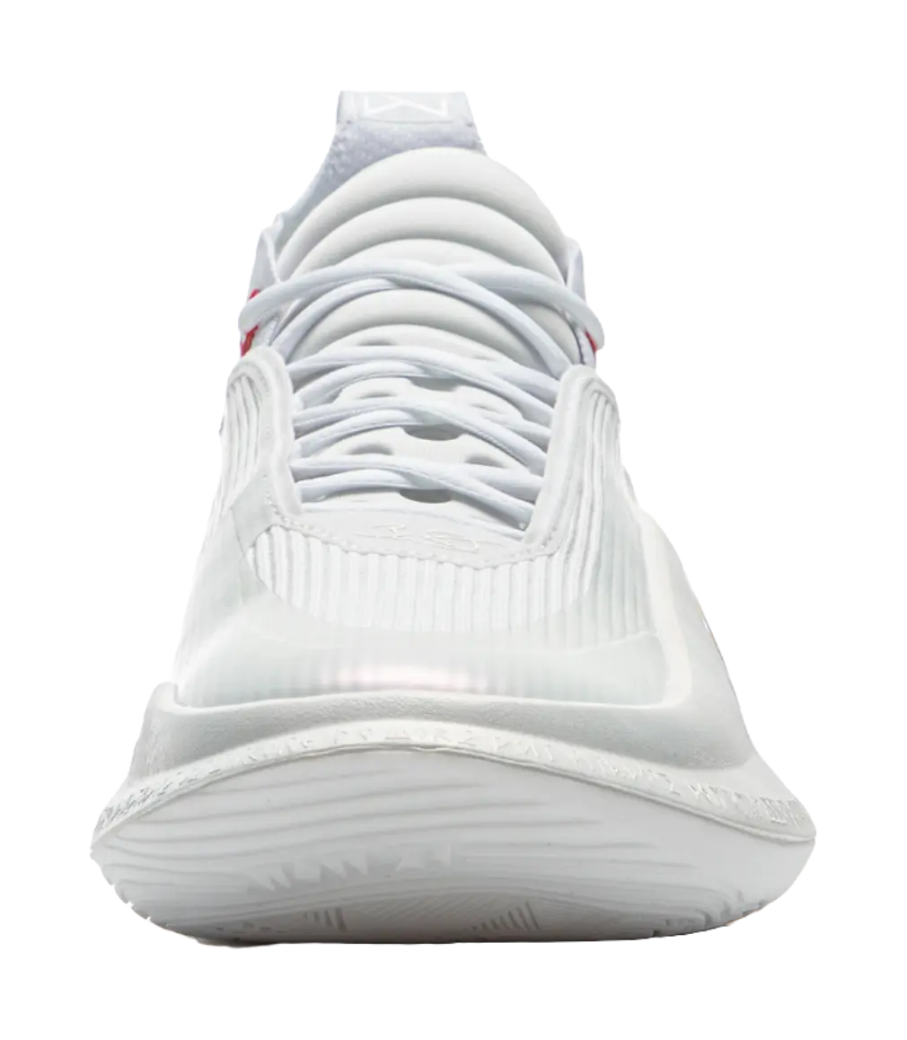 LiNing Wow11 Cushioning Abrasion Resistant Lightweight Rebound Mid top Basketball Shoes Mens White 