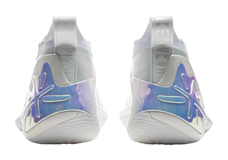 LiNing Wow11 Cushioning Abrasion Resistant Lightweight Rebound Mid top Basketball Shoes Mens White 