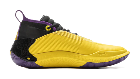 LiNing Wow11 Cushioning Anti-Slip And Wear-Resistant Lightweight Rebound Low-Top Basketball Shoes Mens Yellow Purple 