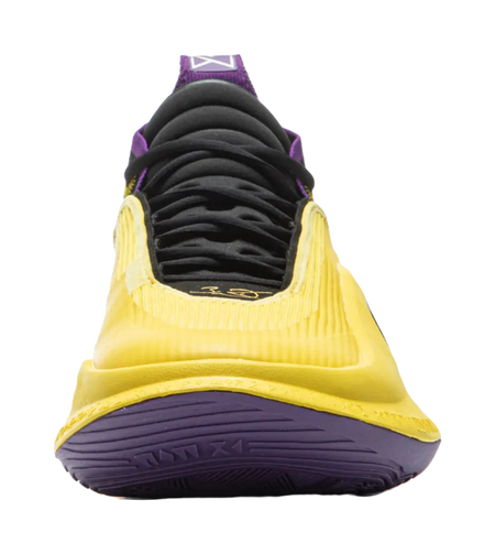 LiNing Wow11 Cushioning Anti-Slip And Wear-Resistant Lightweight Rebound Low-Top Basketball Shoes Mens Yellow Purple 