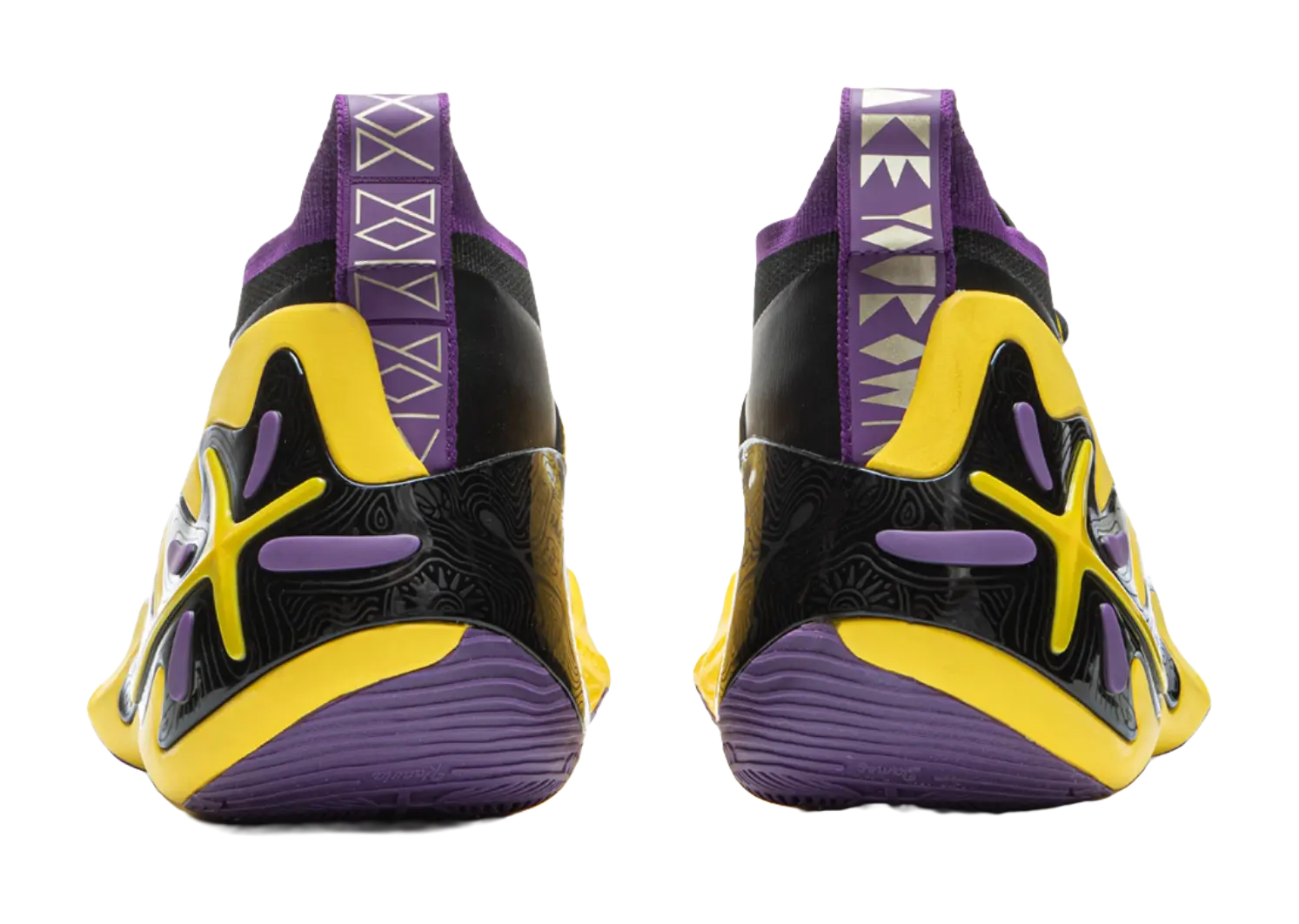 LiNing Wow11 Cushioning Anti-Slip And Wear-Resistant Lightweight Rebound Low-Top Basketball Shoes Mens Yellow Purple 