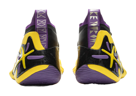 LiNing Wow11 Cushioning Anti-Slip And Wear-Resistant Lightweight Rebound Low-Top Basketball Shoes Mens Yellow Purple 