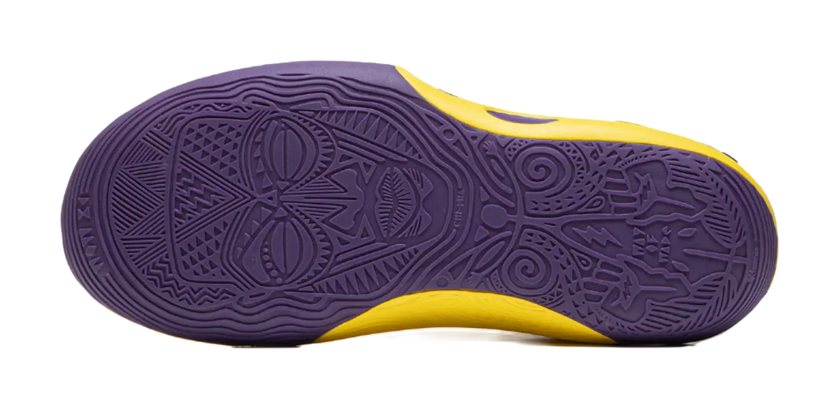LiNing Wow11 Cushioning Anti-Slip And Wear-Resistant Lightweight Rebound Low-Top Basketball Shoes Mens Yellow Purple 