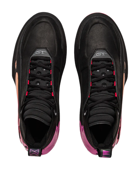 LiNing Wow11 Cushioning Anti-Slip And Wear-Resistant Lightweight Rebound Mid-Top Basketball Shoes Mens Black Red 