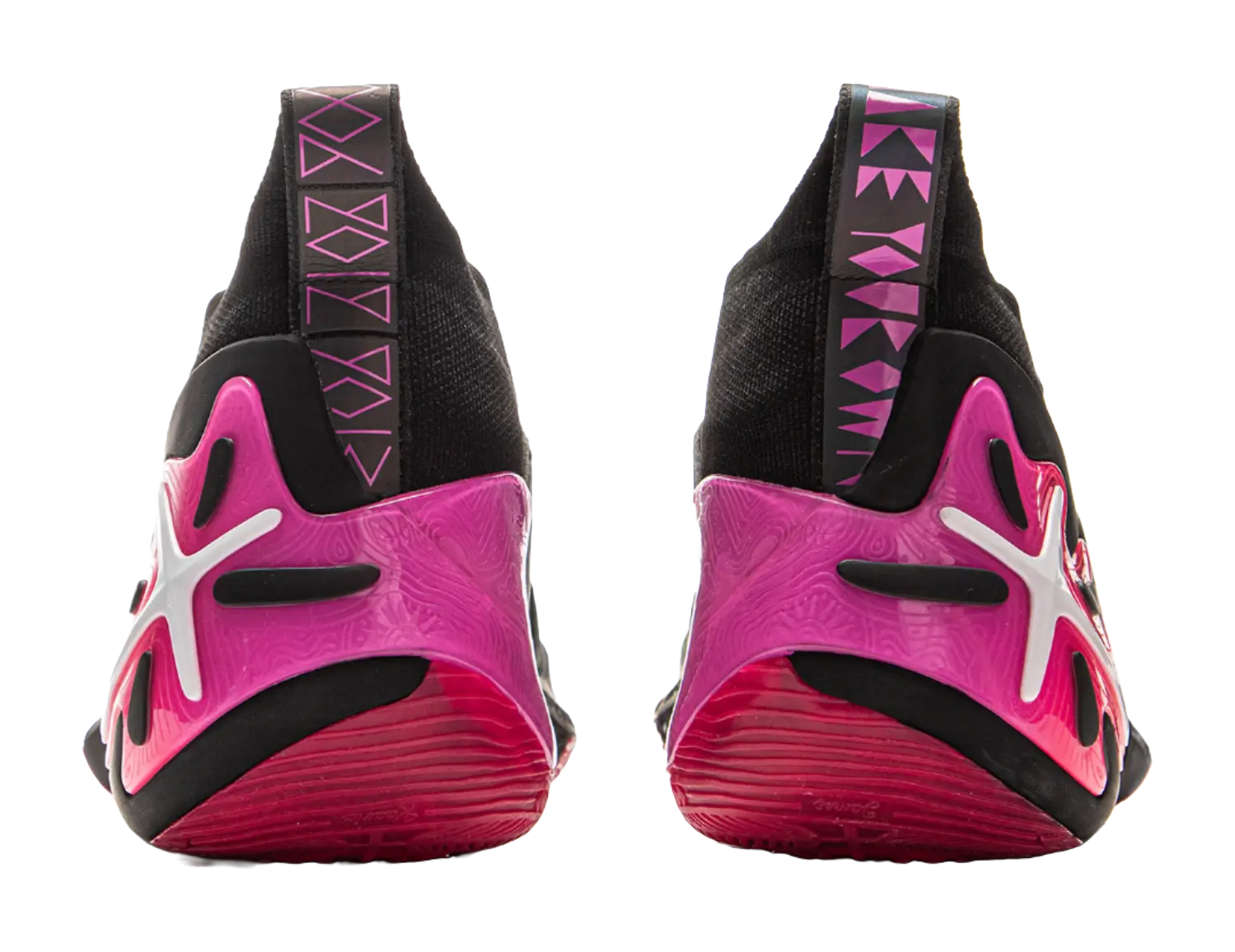 LiNing Wow11 Cushioning Anti-Slip And Wear-Resistant Lightweight Rebound Mid-Top Basketball Shoes Mens Black Red 