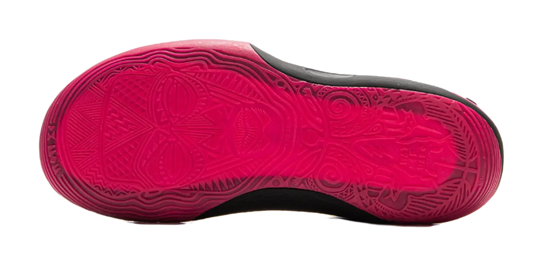 LiNing Wow11 Cushioning Anti-Slip And Wear-Resistant Lightweight Rebound Mid-Top Basketball Shoes Mens Black Red 