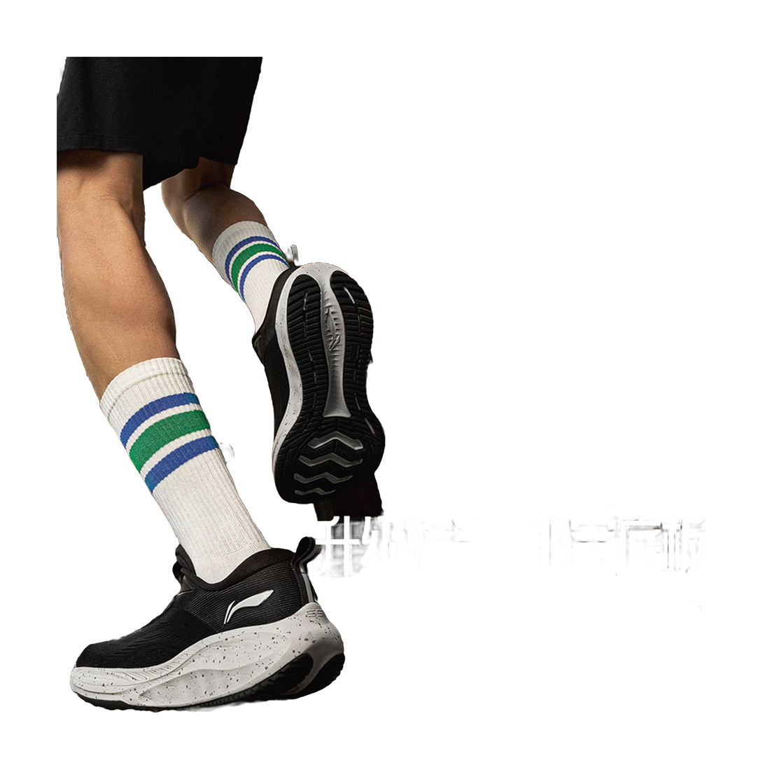 LiNing Wu Leaping 2.0 V2 Cushioned Anti Slip Wear Resistant Breathable Lightweight Low Top Running Shoes Men's Black 