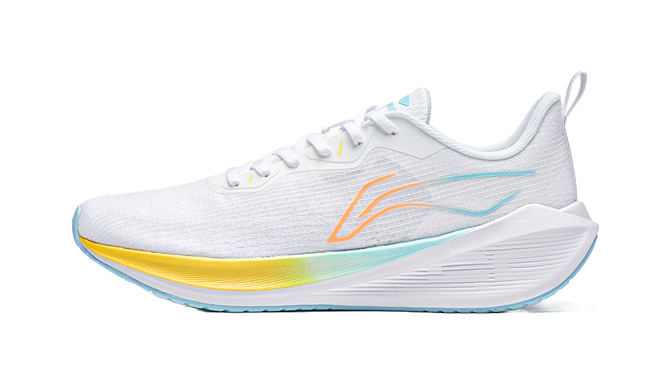 LiNing Wuyue Shock Absorbers Slip Resistant Abrasion Resistant Breathable Low top Casual Running Shoes Men's White 