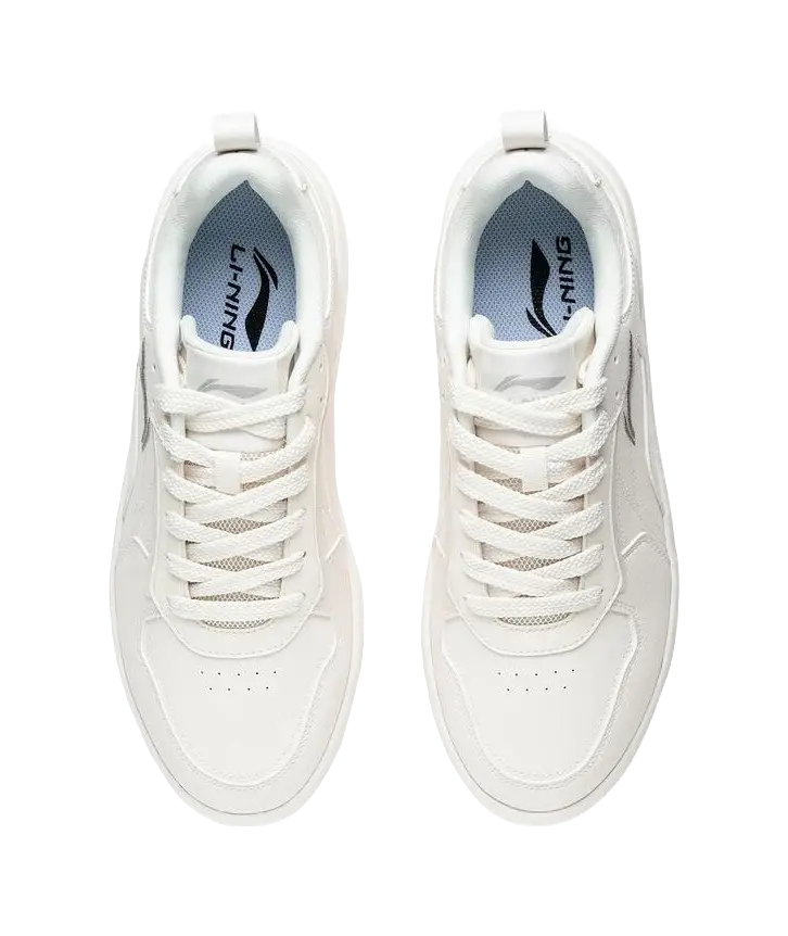LiNing Years Old Anti-Slip Wear-Resistant Breathable Height Increasing Low-Top Skateboard Shoes Men's White 