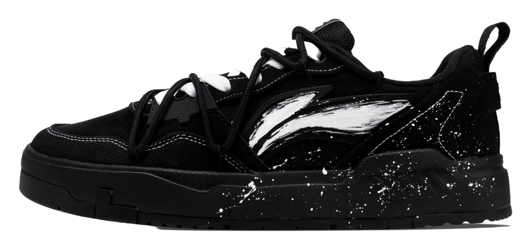 LiNing Yuan Chu Coverage Quick Dry Abrasion Resistant Low top Skateboard Shoes Men's Black 