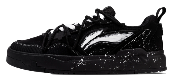 LiNing Yuan Chu Coverage Quick Dry Abrasion Resistant Low top Skateboard Shoes Men's Black 