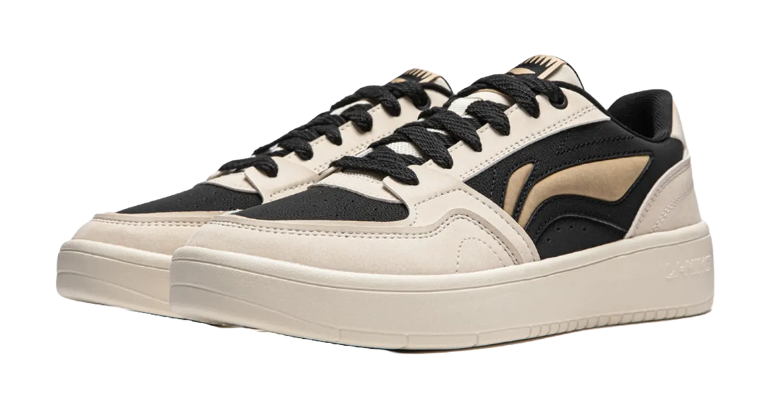 LiNing Yuanbao V2 Slip Resistant Abrasion Resistant Skateboard Shoes Men's White Black 