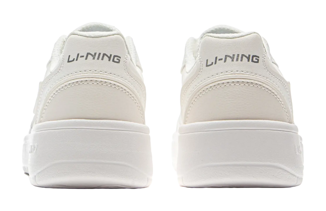 LiNing Yuanbao V3 Anti Slip Wear Resistant Low Top Skateboard Shoes Women's Mist White 
