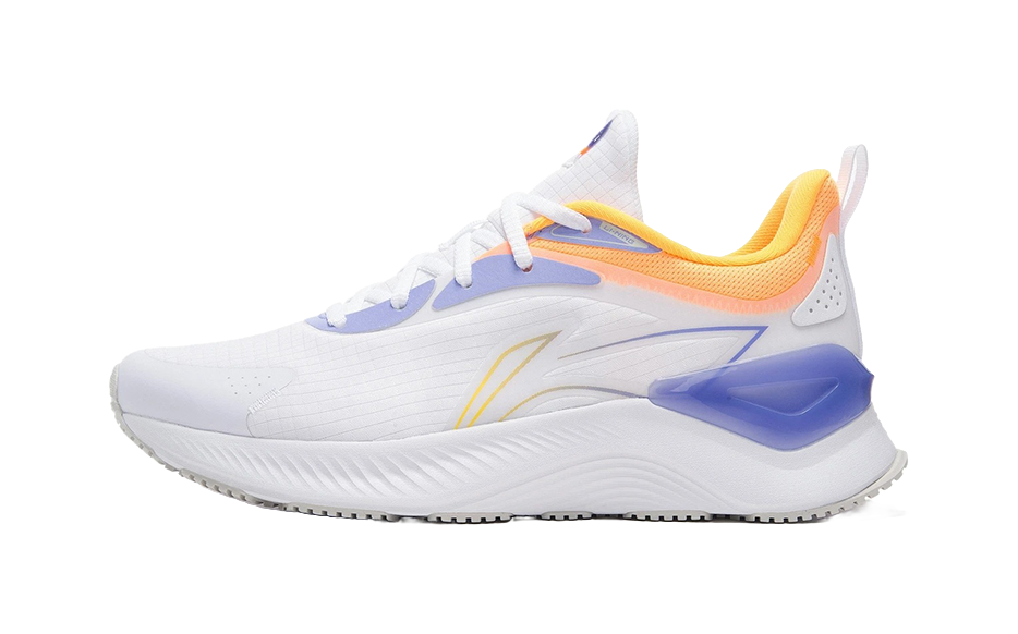 LiNing YueYing Element Cushioning Anti-Slip And Wear-Resistant Low-Top Running Shoes White Purple 