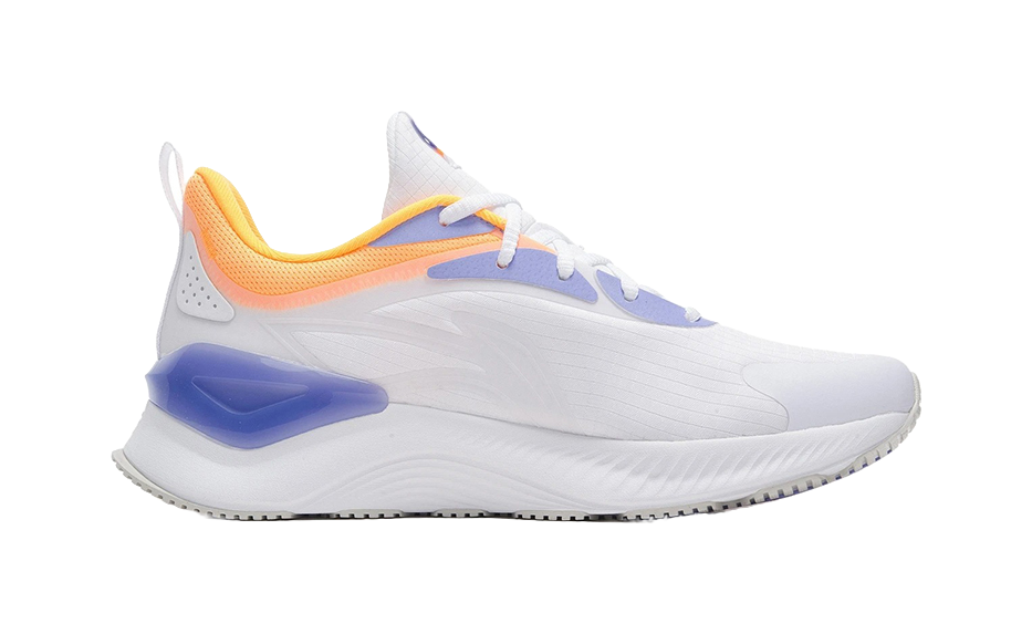 LiNing YueYing Element Cushioning Anti-Slip And Wear-Resistant Low-Top Running Shoes White Purple 