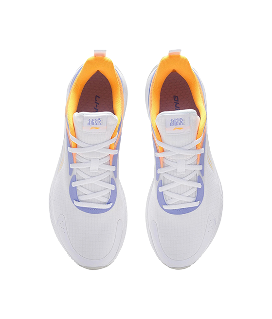 LiNing YueYing Element Cushioning Anti-Slip And Wear-Resistant Low-Top Running Shoes White Purple 