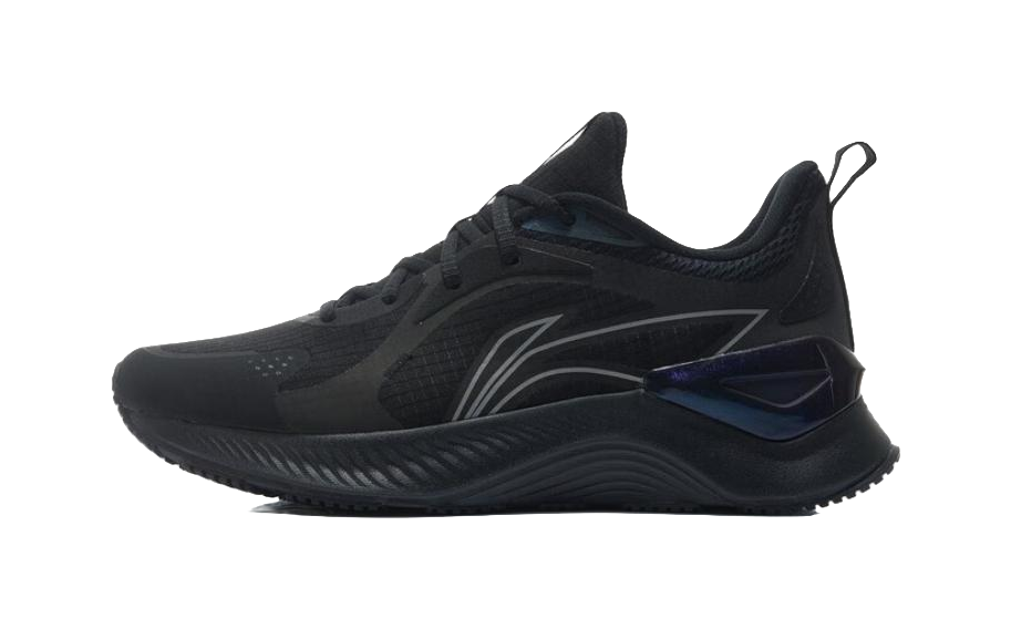LiNing YueYing Element Shock Absorbers Slip Resistant Breathable Low top Marathon Running Shoes Men's Black 
