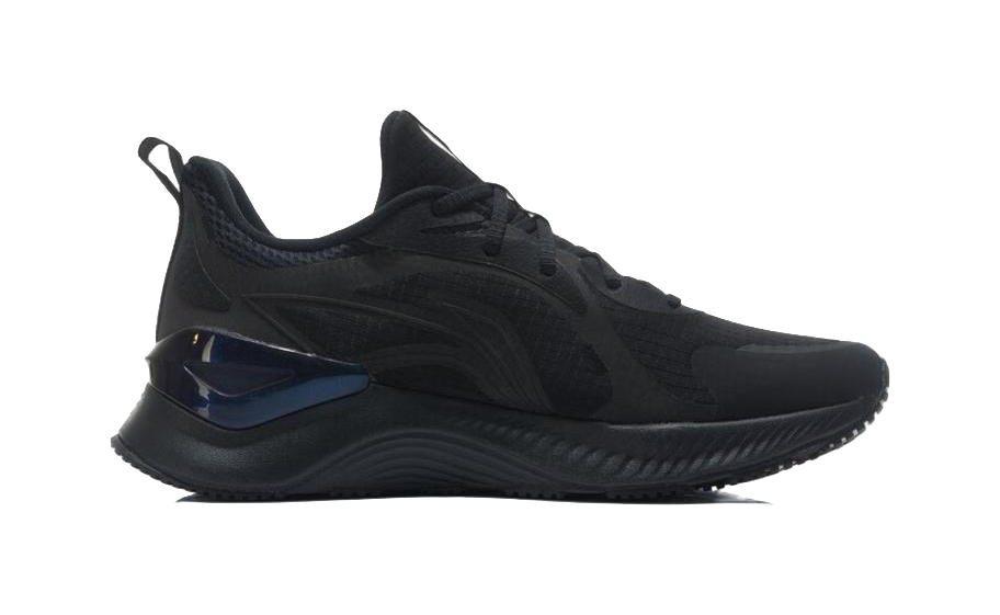LiNing YueYing Element Shock Absorbers Slip Resistant Breathable Low top Marathon Running Shoes Men's Black 