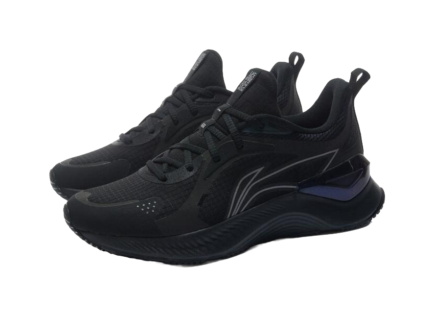 LiNing YueYing Element Shock Absorbers Slip Resistant Breathable Low top Marathon Running Shoes Men's Black 
