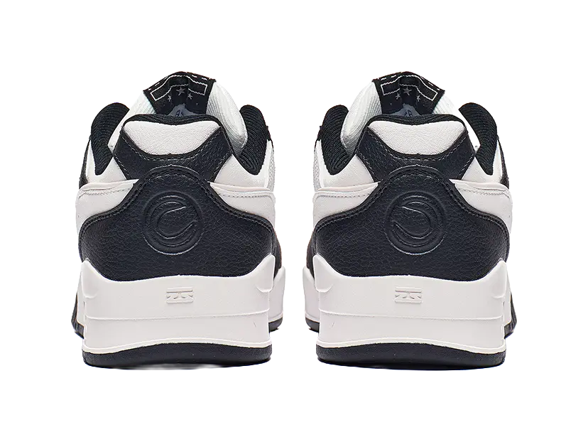 LiNing Yuebai Anti-Slip Wear-Resistant Breathable Height Increasing Low-Top Skateboard Shoes Men's White Black 