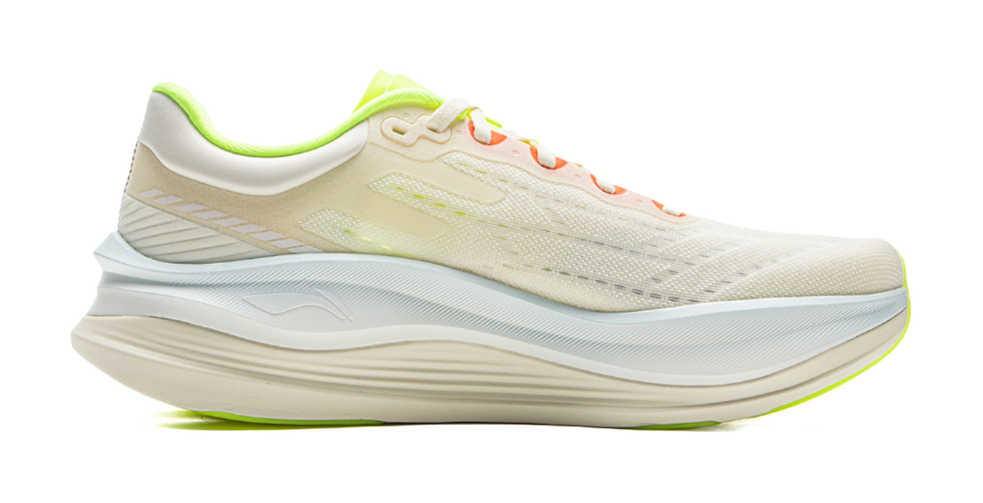 LiNing Yueying 5 Pro Shock Absorbers Rebound Low Top Sprint Running Shoes Men's Mica White 