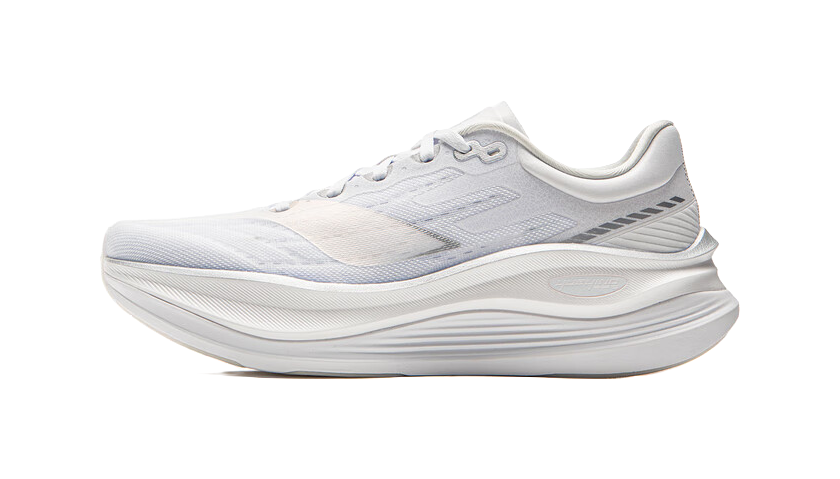 LiNing Yueying 5 Pro Shock Absorbers Rebound Low top Trail Running Shoes Men's Standard White Silver 