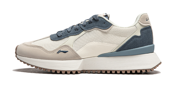 LiNing Zaiwu Cushioning Anti-Slip And Wear-Resistant Height Increasing Low-Top Casual Shoes Men's White Gray Blue 