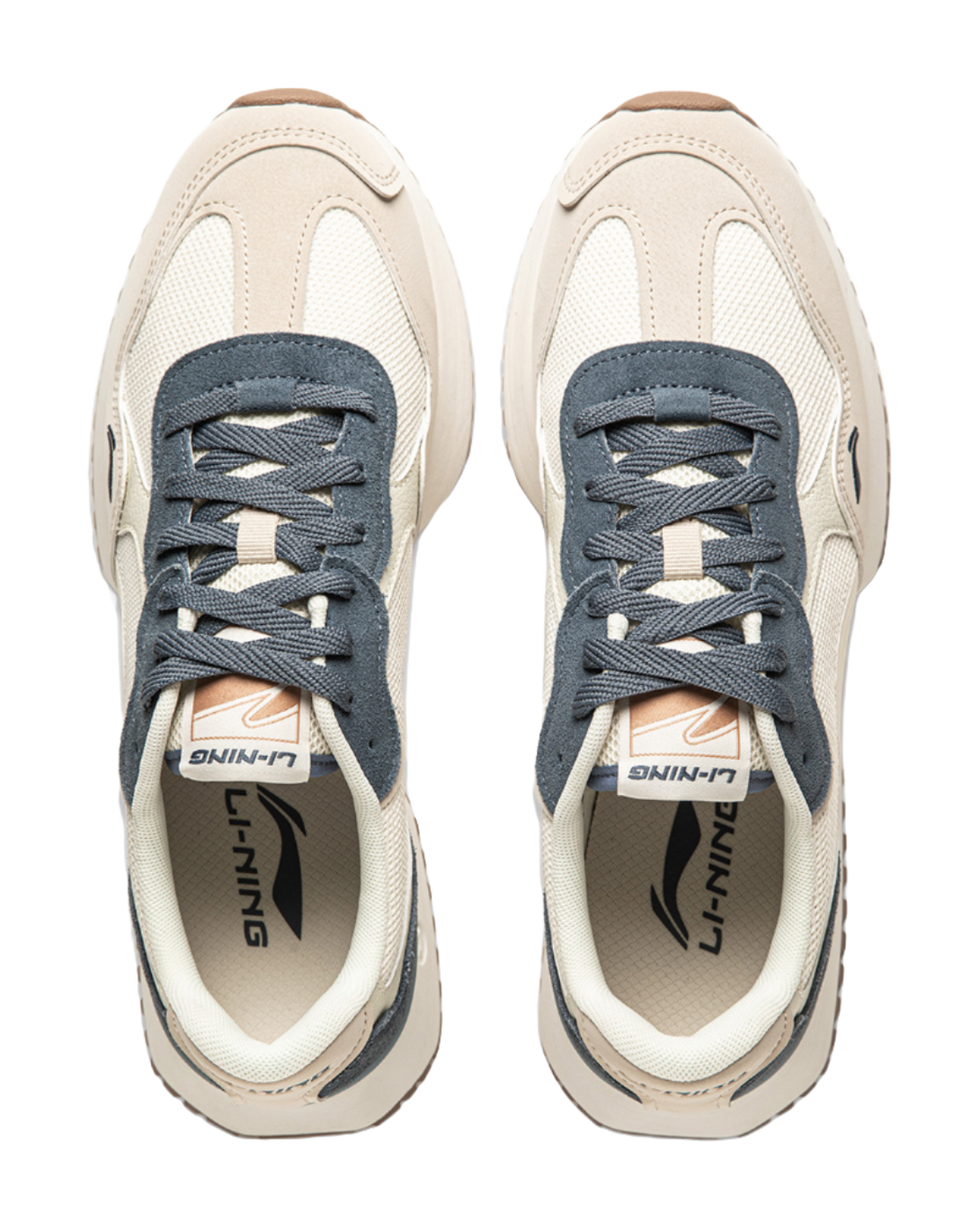 LiNing Zaiwu Cushioning Anti-Slip And Wear-Resistant Height Increasing Low-Top Casual Shoes Men's White Gray Blue 