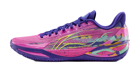 LiNing Liren 6 V2 'Error' Downtime - Basketball Shoes for Men and Women Fluorescent Rose Purple Red Fluorescent Rose Fuchsia