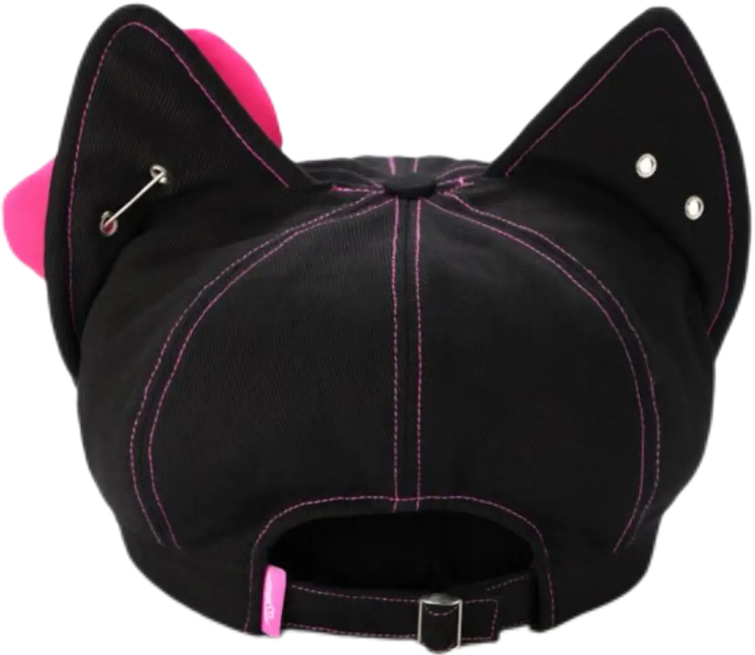 METASWEETY Chunky Kitty Beanie Cat Hat - Aespa Ningning Same Style Black Pink  VJSNEAKER