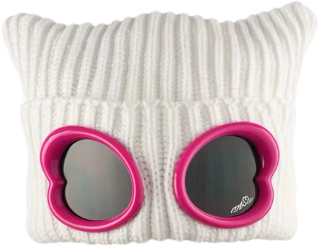 METASWEETY Chunky Kitty Beanie Cat Hat - Aespa Ningning Same Style White  VJSNEAKER