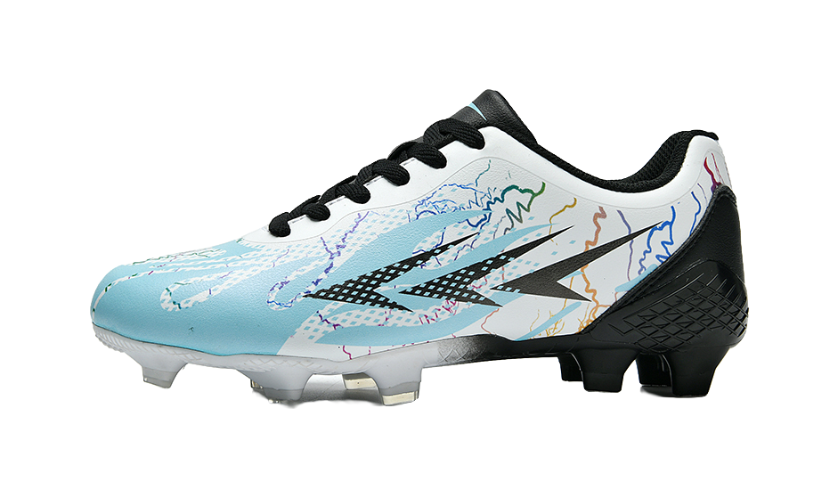 Meike Unisex Low-Top FG/AG Soccer Cleats - Multi-Ground Football Shoes with Shock Absorption & Waterproof White 