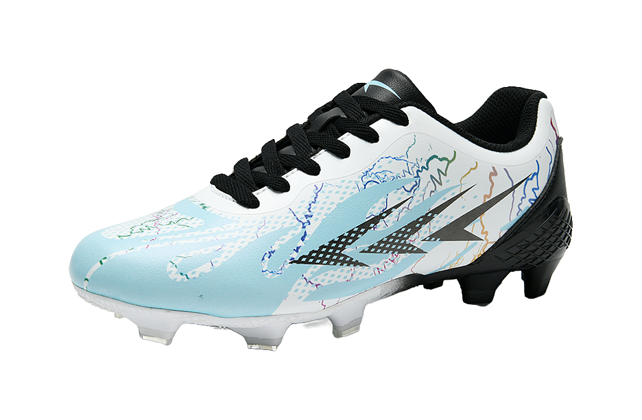 Meike Unisex Low-Top FG/AG Soccer Cleats - Multi-Ground Football Shoes with Shock Absorption & Waterproof White 