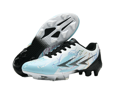 Meike Unisex Low-Top FG/AG Soccer Cleats - Multi-Ground Football Shoes with Shock Absorption & Waterproof White 