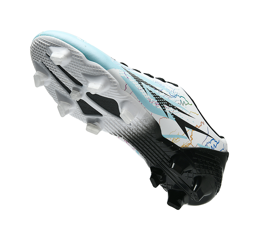 Meike Unisex Low-Top FG/AG Soccer Cleats - Multi-Ground Football Shoes with Shock Absorption & Waterproof White 