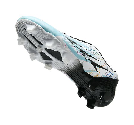 Meike Unisex Low-Top FG/AG Soccer Cleats - Multi-Ground Football Shoes with Shock Absorption & Waterproof White 