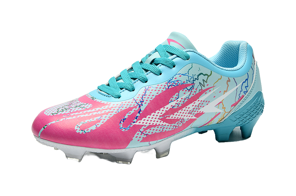 Meike Unisex Low-Top FG/AG Soccer Cleats - Multi-Ground Football Shoes with Shock Absorption & Waterproof White 