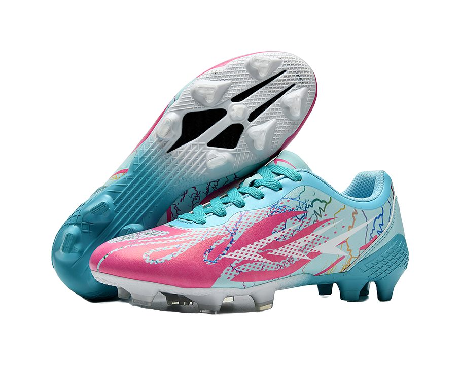 Meike Unisex Low-Top FG/AG Soccer Cleats - Multi-Ground Football Shoes with Shock Absorption & Waterproof White 